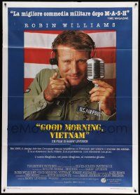 5p170 GOOD MORNING VIETNAM Italian 1p '88 Vietnam War radio DJ Robin Williams, Barry Levinson!
