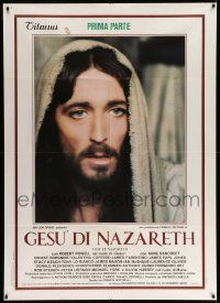 5p184 JESUS OF NAZARETH Italian 1p '77 Franco Zeffirelli, great close portrait of Robert Powell!