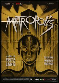 5p211 METROPOLIS Italian 1p R10 Fritz Lang, classic robot art from the first German release!