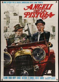 5p231 POCKETFUL OF MIRACLES Italian 1p R72 Frank Capra, art of Glenn Ford w/Tommy gun in car!