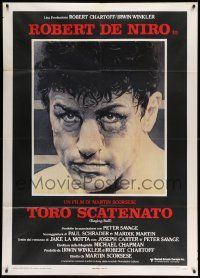 5p240 RAGING BULL Italian 1p '81 Martin Scorsese, classic Hagio boxing art of Robert De Niro!