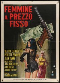 5p264 TIGHT SKIRTS LOOSE PLEASURES Italian 1p '67 different art of sexy women with gun & cash!