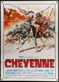 5p282 WINTERHAWK Italian 1p '76 Cheyenne, art of Native Americans with sexy white captive girl!