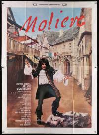 5p087 MOLIERE Italian 2p '78 great image of Philippe Caubere as Jean-Baptiste Poquelin!