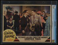 5p049 GOLDEN HARVEST slabbed LC '33 Chester Morris & Richard Arlen close up at swanky party!