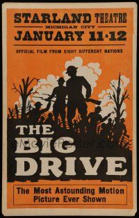 5p327 BIG DRIVE WC '28 World War I documentary film from eight different nations!