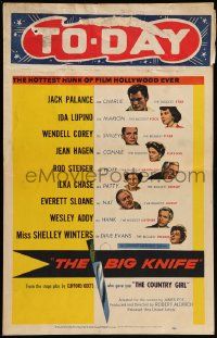 5p329 BIG KNIFE WC '55 Robert Aldrich, Jack Palance, Ida Lupino, Shelley Winters, Rod Steiger