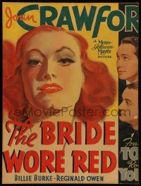 5p341 BRIDE WORE RED WC '37 Joan Crawford between Franchot Tone & Robert Young!