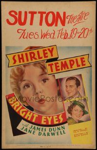 5p342 BRIGHT EYES WC '34 great super close up of Shirley Temple with puckered lips!