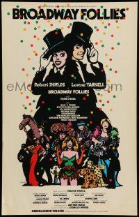 5p344 BROADWAY FOLLIES stage play WC '81 great art of the entire cast by Milton Glaser!
