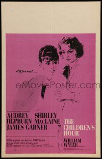5p360 CHILDREN'S HOUR WC '62 close up artwork of Audrey Hepburn & Shirley MacLaine!