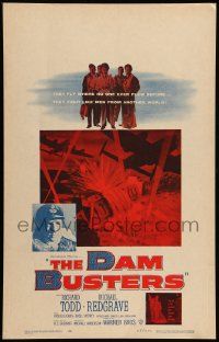 5p380 DAM BUSTERS WC '55 English WWII pilot Michael Redgrave, directed by Michael Anderson!