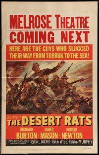5p382 DESERT RATS WC '53 Richard Burton leads Australian & New Zealand soldiers against Nazis!