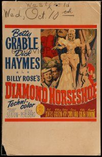 5p384 DIAMOND HORSESHOE WC '45 sexiest dancer Betty Grable in skimpy outfit, great montage image!