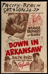 5p390 DOWN IN ARKANSAW WC '38 Weavers, Ralph Byrd, & June Storey are hillbillies in Arkansas!