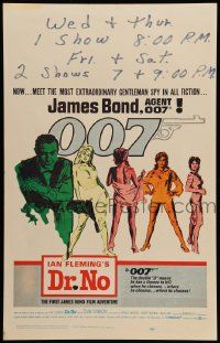 5p391 DR. NO WC '62 Sean Connery, the most extraordinary gentleman spy James Bond, ultra rare!