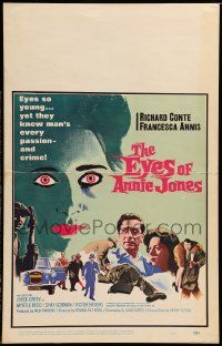 5p396 EYES OF ANNIE JONES WC '64 eyes so young, yet they knew man's every passion and crime!