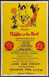 5p400 FIDDLER ON THE ROOF touring stage play WC '60s world's most acclaimed musical!