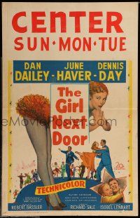 5p411 GIRL NEXT DOOR WC '53 sexiest full-length June Haver + Dan Dailey & Dennis Day!