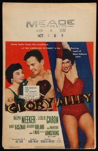 5p415 GLORY ALLEY WC '52 dancer Leslie Caron full-length & with boxer Ralph Meeker, Raoul Walsh!