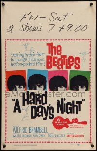 5p422 HARD DAY'S NIGHT WC '64 great image of The Beatles in their first film, rock & roll classic!