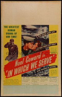 5p436 IN WHICH WE SERVE WC '43 directed by Noel Coward & David Lean, English World War II epic!