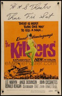 5p448 KILLERS WC '64 Don Siegel, Hemingway, Lee Marvin, sexy full-length Angie Dickinson!