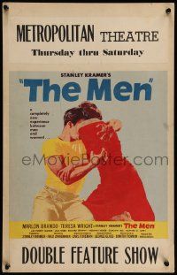 5p477 MEN WC '50 very first Marlon Brando, Teresa Wright, directed by Fred Zinnemann!