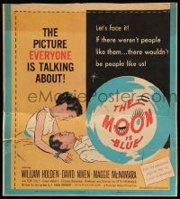 5p483 MOON IS BLUE WC '53 William Holden, Maggie McNamara is a virgin, directed by Otto Preminger!