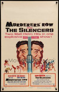 5p490 MURDERERS' ROW/SILENCERS WC '67 Dean Martin in two explosive Matt Helm hits, McGinnis art!