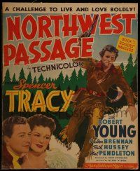 5p496 NORTHWEST PASSAGE WC '40 Spencer Tracy, Robert Young, Ruth Hussey, live & love boldly!
