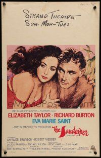 5p537 SANDPIPER WC '65 great romantic close up art of Elizabeth Taylor & Richard Burton!