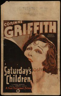 5p539 SATURDAY'S CHILDREN WC '29 art of Corinne Griffith, who'd rather have a lover than a husband