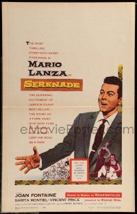 5p544 SERENADE WC '56 art of Mario Lanza, from the story by James M. Cain, Anthony Mann