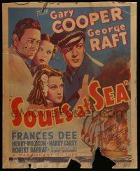 5p556 SOULS AT SEA WC '37 sailors Gary Cooper & George Raft + sexy Frances Dee!