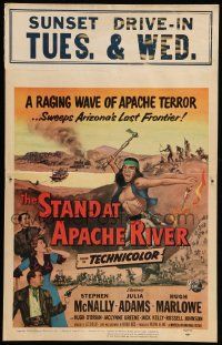 5p562 STAND AT APACHE RIVER WC '53 a raging wave of Apache terror sweeps across Arizona!