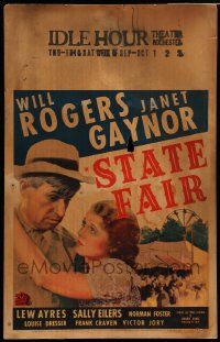 5p564 STATE FAIR WC R36 different image of Will Rogers & pretty Janet Gaynor!