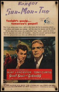5p567 SWEET SMELL OF SUCCESS WC '57 Burt Lancaster as Hunsecker, Tony Curtis as Falco, different!