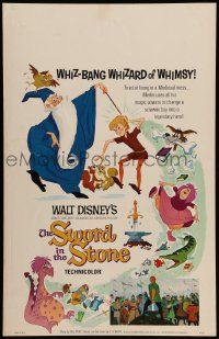 5p568 SWORD IN THE STONE WC '64 Disney's cartoon story of young King Arthur & Merlin the Wizard!