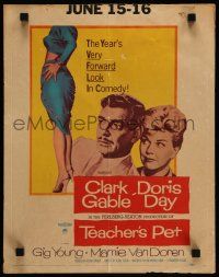 5p573 TEACHER'S PET WC '58 teacher Doris Day, pupil Clark Gable, sexy Mamie Van Doren's body!