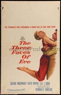5p582 THREE FACES OF EVE WC '57 Vince Edwards, Joanne Woodward has multiple personalities!
