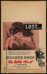 5p601 WILD HEART WC '52 Jennifer Jones is lost in love, Powell & Pressburger, ultra rare!