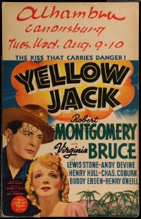 5p610 YELLOW JACK WC '38 Robert Montgomery as Walter Reed, doctor who beat Yellow Fever!