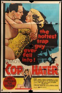 5r335 COP HATER Aust 1sh '58 Ed McBain gritty film noir, the hottest trap a guy ever fell into!