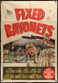 5r341 FIXED BAYONETS Aust 1sh '51 Samuel Fuller, Richard Basehart, Gene Evans, Korean War!