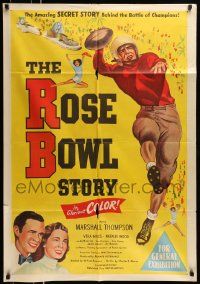 5r353 ROSE BOWL STORY Aust 1sh '52 Vera Miles, football quarterback Marshall Thompson in uniform!