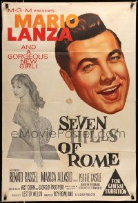 5r354 SEVEN HILLS OF ROME Aust 1sh '58 Arrivederci Roma, Mario Lanza, gorgeous Marisa Allasio!