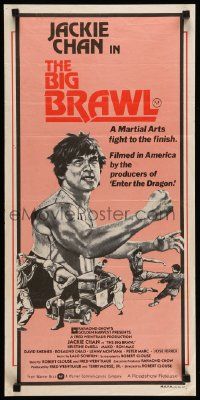 5r386 BIG BRAWL Aust daybill '80 early Jackie Chan, a martial arts fight to the finish!