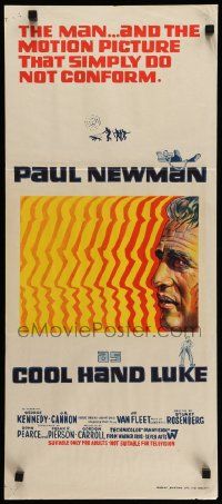 5r423 COOL HAND LUKE Aust daybill '67 Paul Newman prison escape classic, cool stone litho!