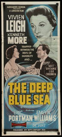 5r429 DEEP BLUE SEA Aust daybill '55 pretty Vivien Leigh, Kenneth More, Anatole Litvak